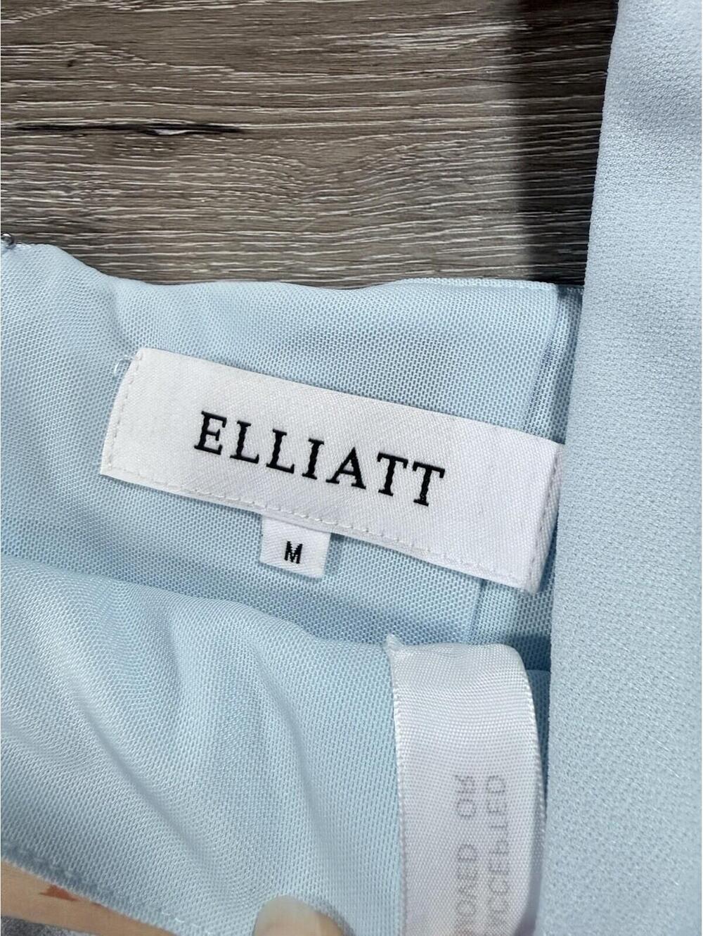 Elliatt Chantelle Dress Size Medium Light Blue 3d Applique Flower Cocktail NWT - Picture 8 of 8